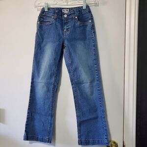 Circo Girls Blue Bootcut Jeans with Worn-In Look Adjustable Waist Size 8